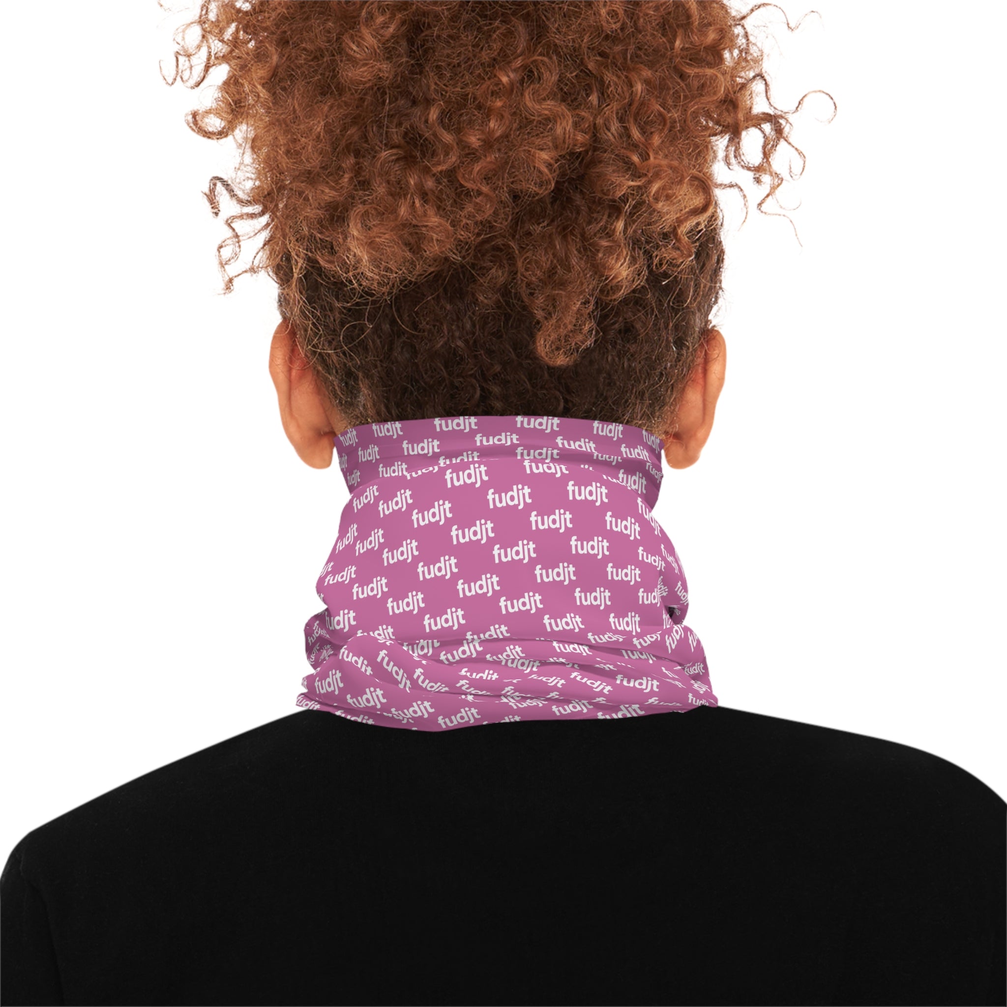 Pink & White fudjt Lightweight Neck Gaiter