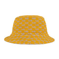 Trendy Lavender fudjt All Over on Yellow Bucket Hat