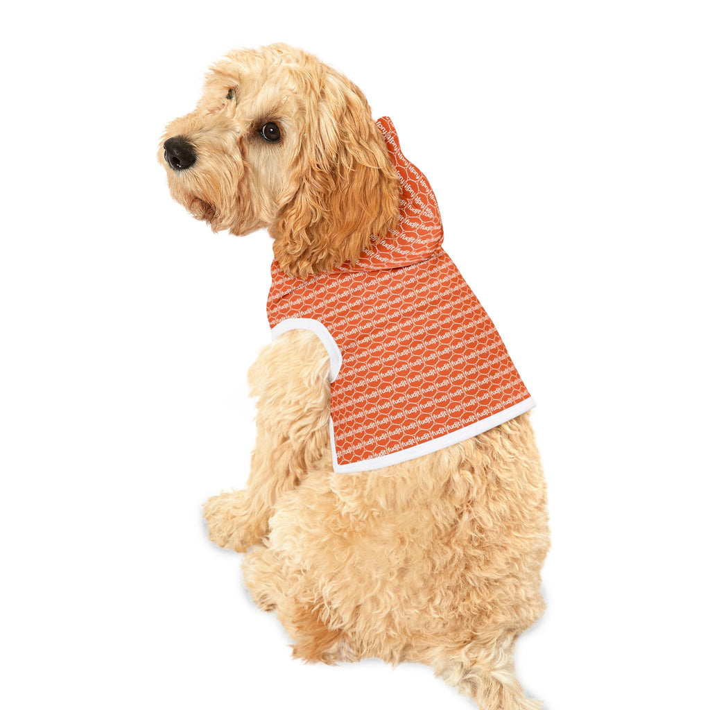 Orange fudjt Pet Hoodie | Unbroken Chain 1.25 | 7 Sizes