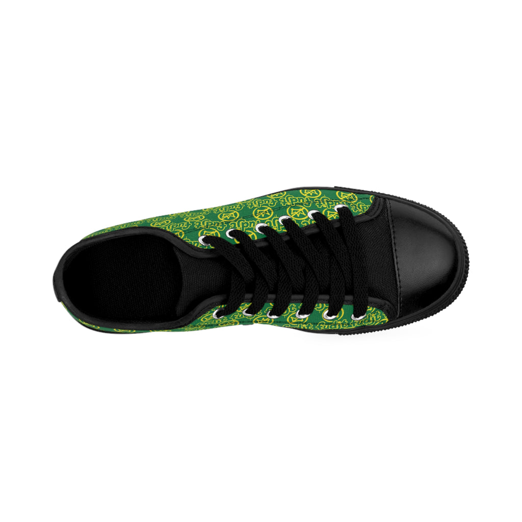 Dark Green Golden fudjt No Kings Street Style Sneakers | Women & Girls All Over 1 Low Top