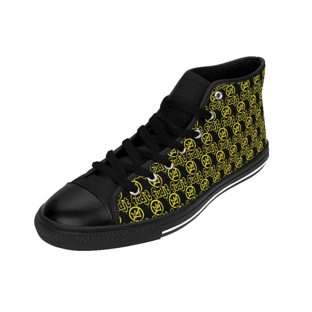 Black Golden fudjt No Kings Street Style Sneakers | Men & Boys 1 High Top