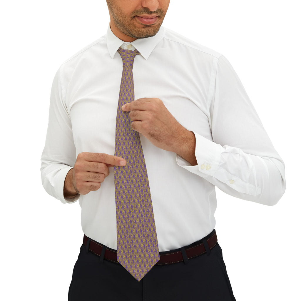 Light Purple Golden fudjt No Kings Necktie
