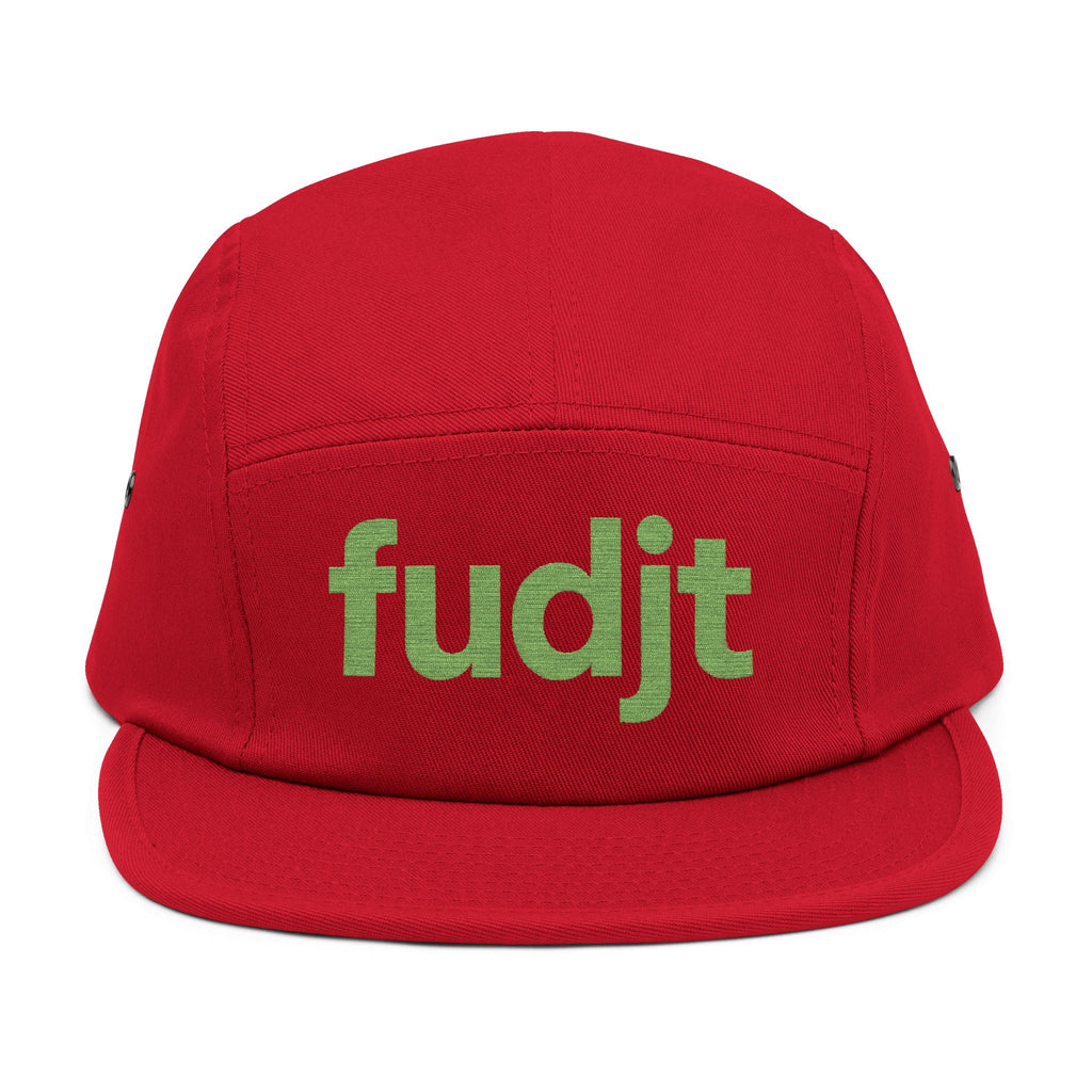 Embroidered 5 Panel Cap - Green fudjt Logo - 7 Colors