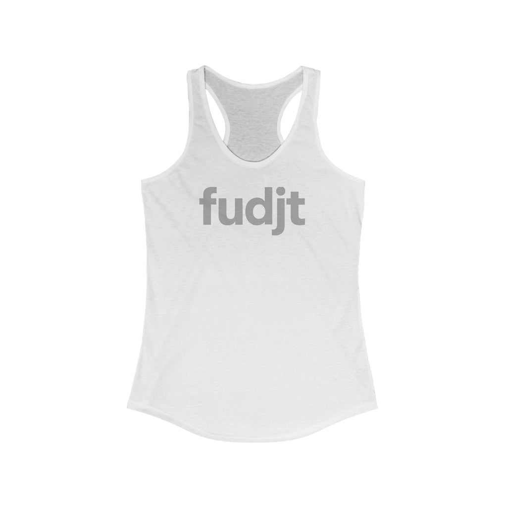 Gray fudjt logo Women's Racerback Tank, Perfect Relaxed Fit | 4 Colors