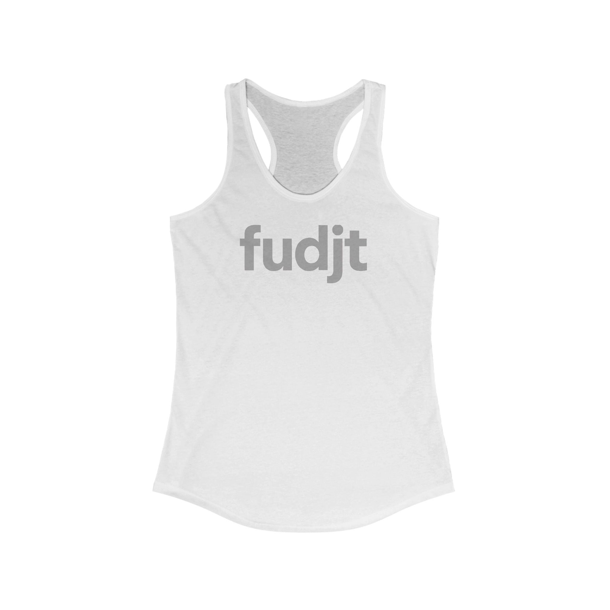 Gray fudjt logo Women's Racerback Tank, Perfect Relaxed Fit | 4 Colors