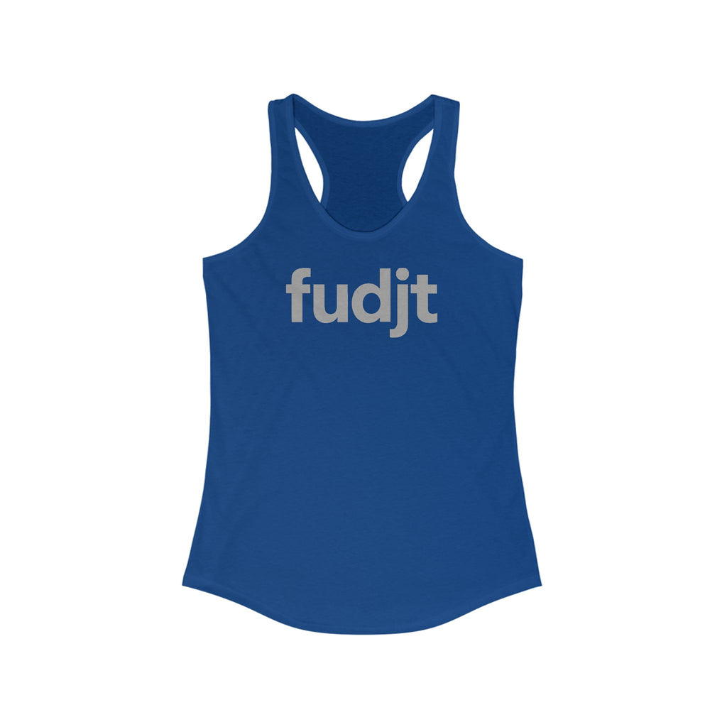 Gray fudjt logo Women's Racerback Tank, Perfect Relaxed Fit | 4 Colors
