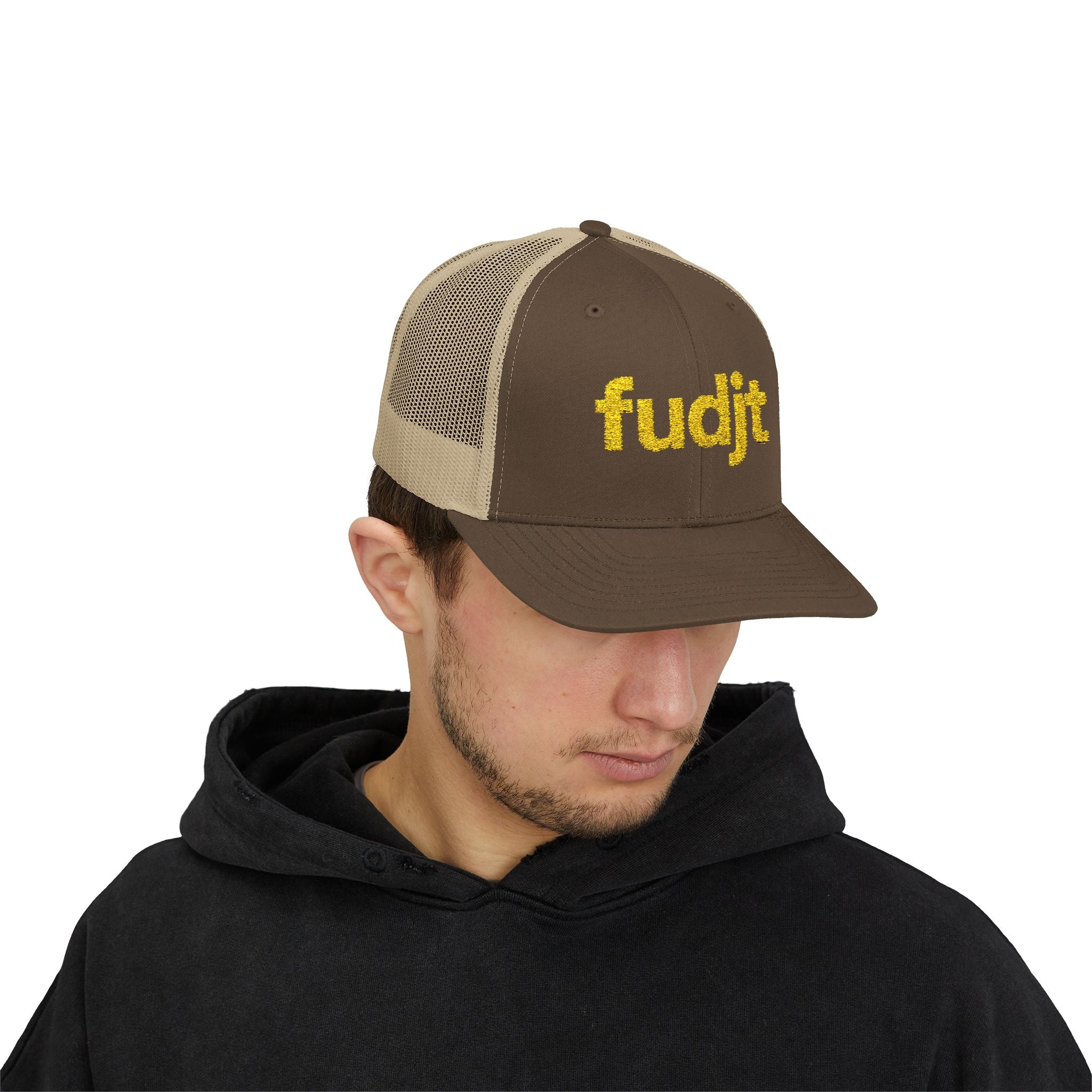 Gold fudjt logo Snapback Trucker Cap | 6 Colors
