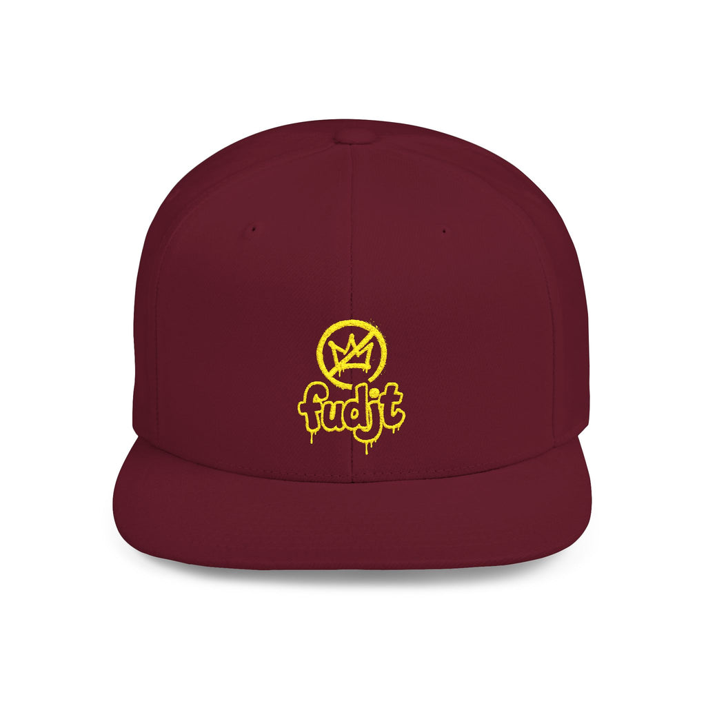 Golden fudjt No Kings Flat Bill Snapback Hat | Embroidered |  14 Colors