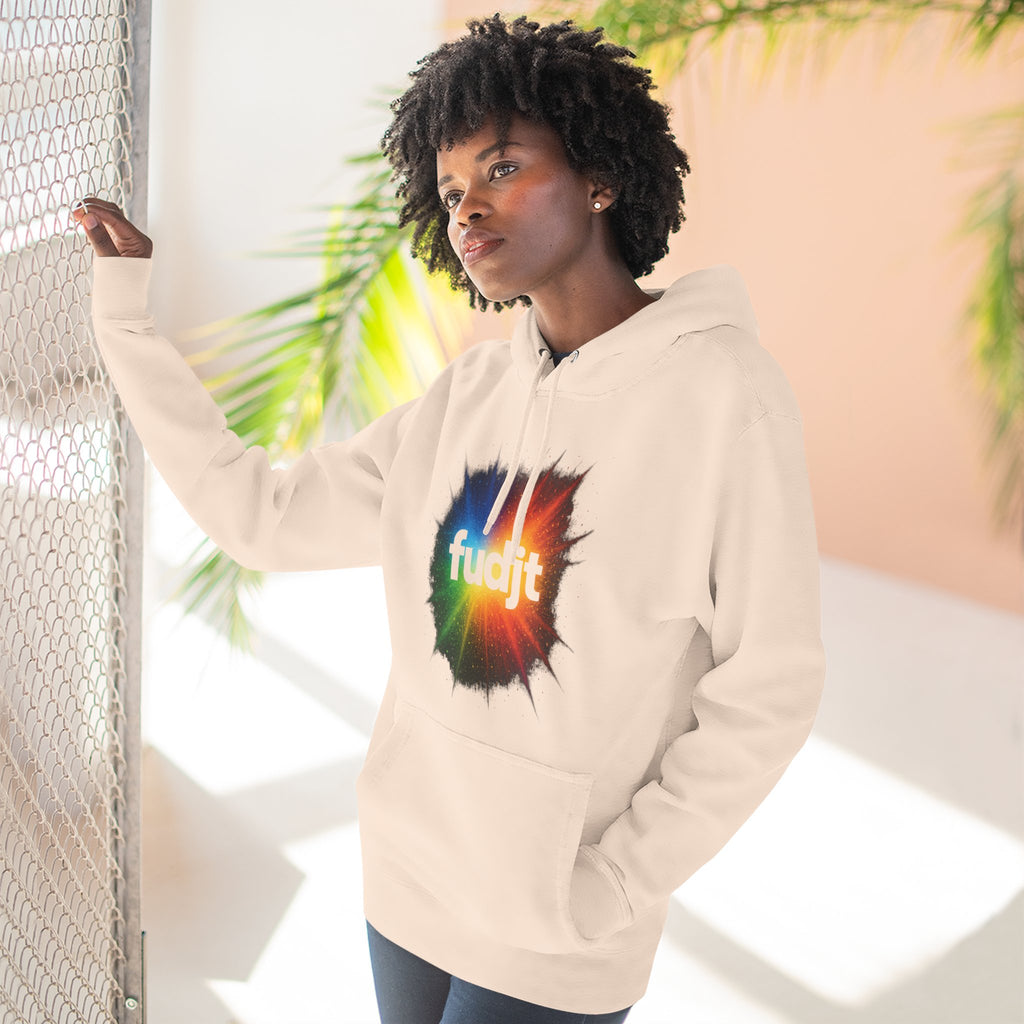 fudjt Burst of Empowerment Hoodie – Premium Fleece Pullover with Explosion of Color | 14 Colors