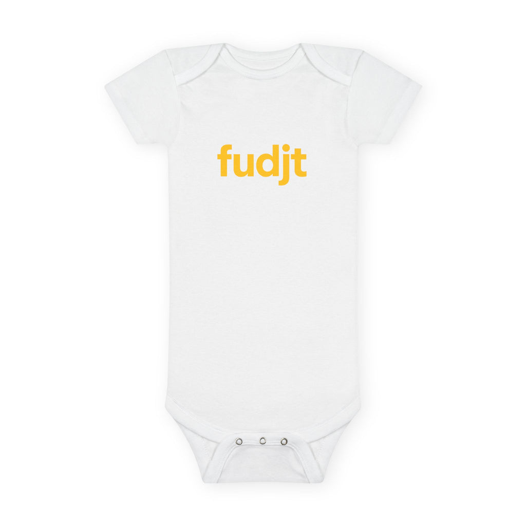 Gold fudjt Logo Baby Onesie | 4 Colors