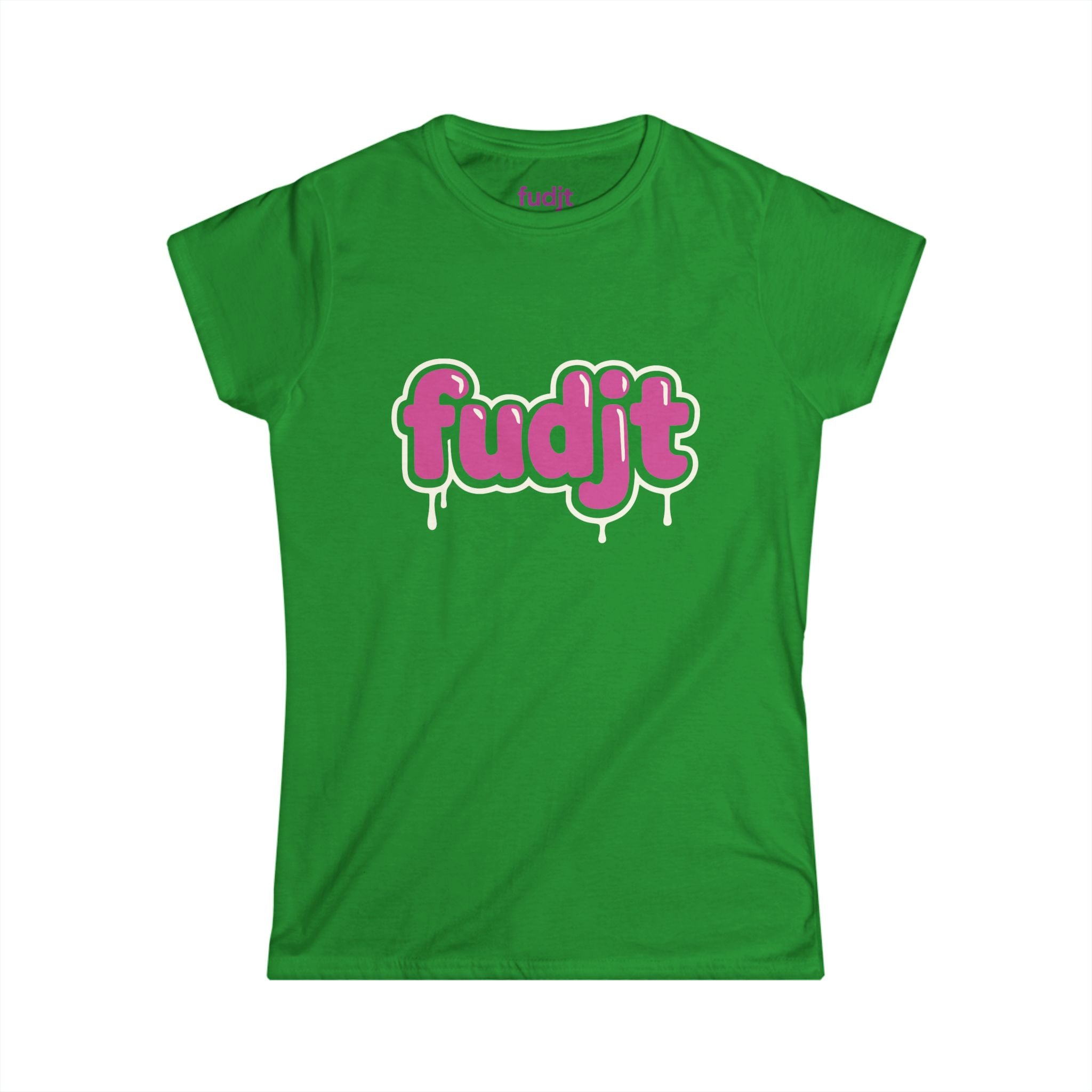 Women's fudjt Pink Drip Comfy Stylie Tee | 12 Colors