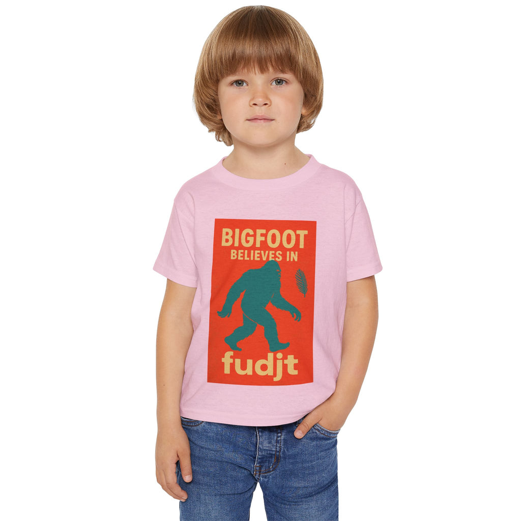 fudjt Toddler Tee with Bigfoot Believes Design | 6 Colors