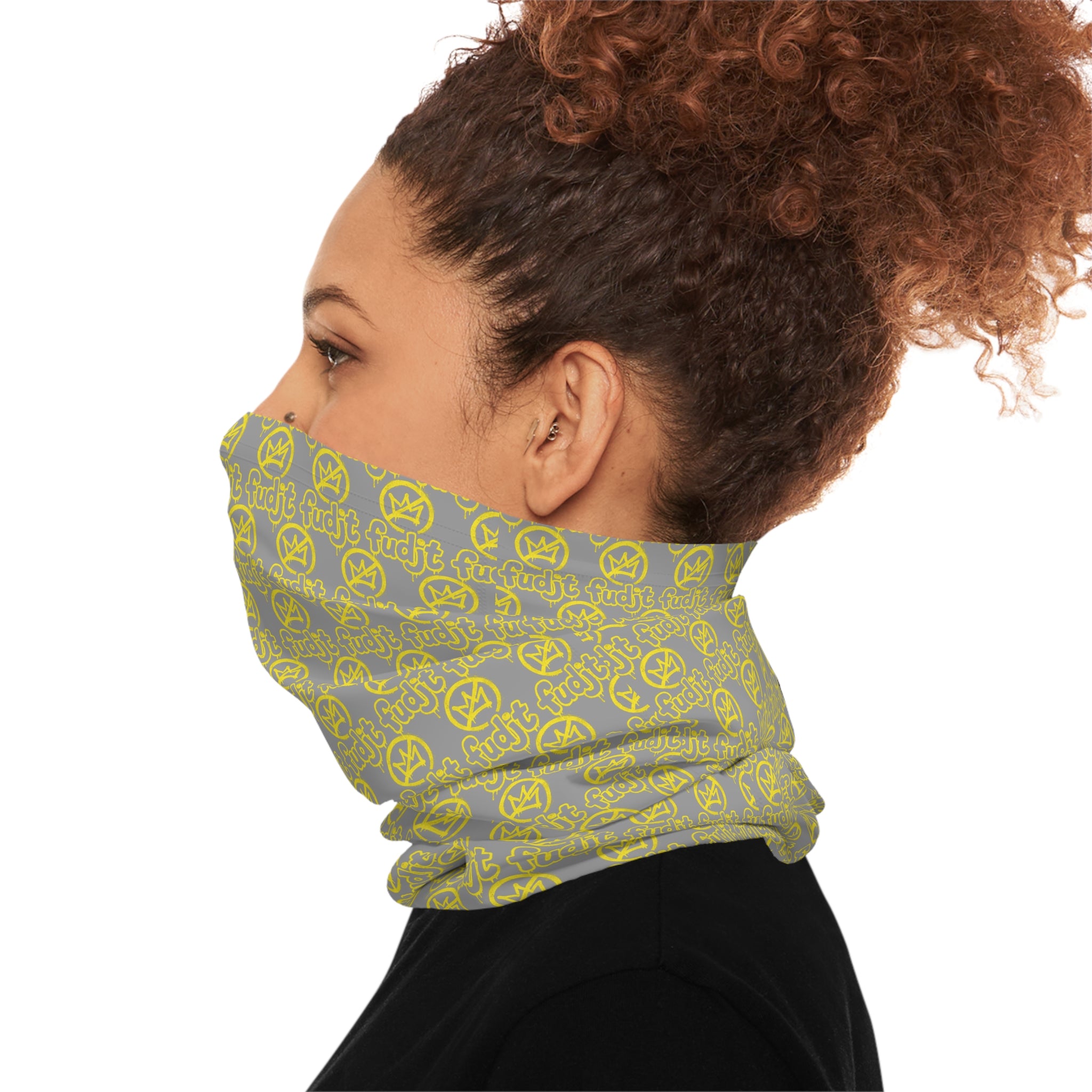 Gray Golden fudjt No Kings 1.25 Neck Gaiter