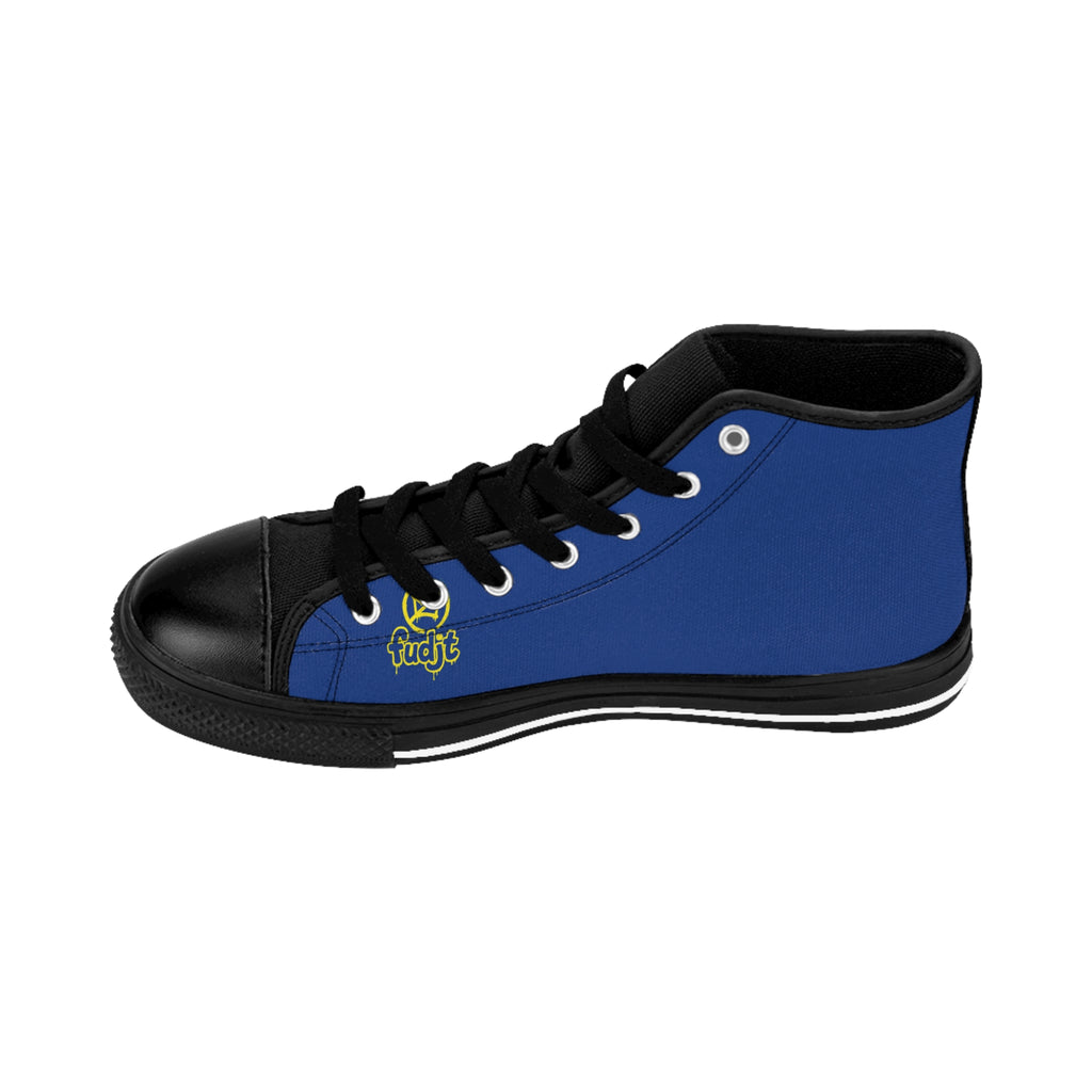 Dark Blue Golden fudjt No Kings Street Style Sneakers | Men & Boys 3.75 High Top