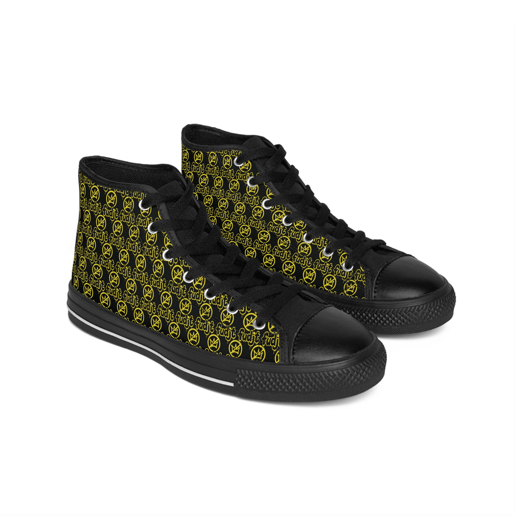 Black Golden fudjt No Kings Street Style Sneakers | Men & Boys 1 High Top