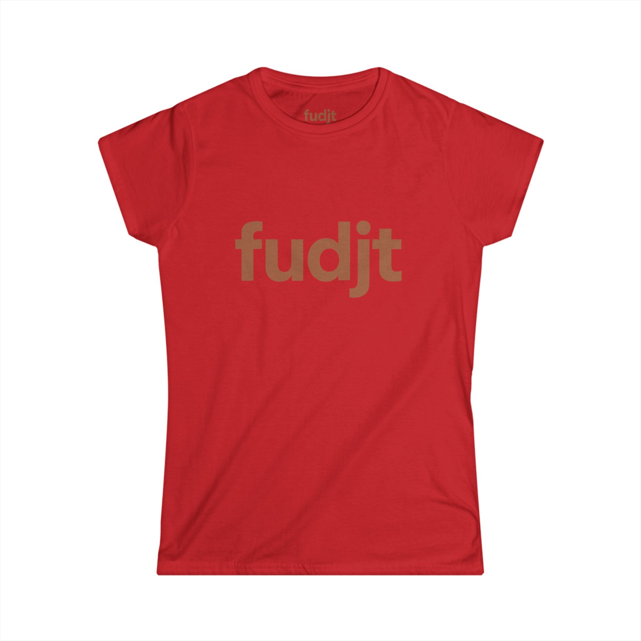 Women's Brown fudjt logo Comfy Stylie Tee | 12 Colors