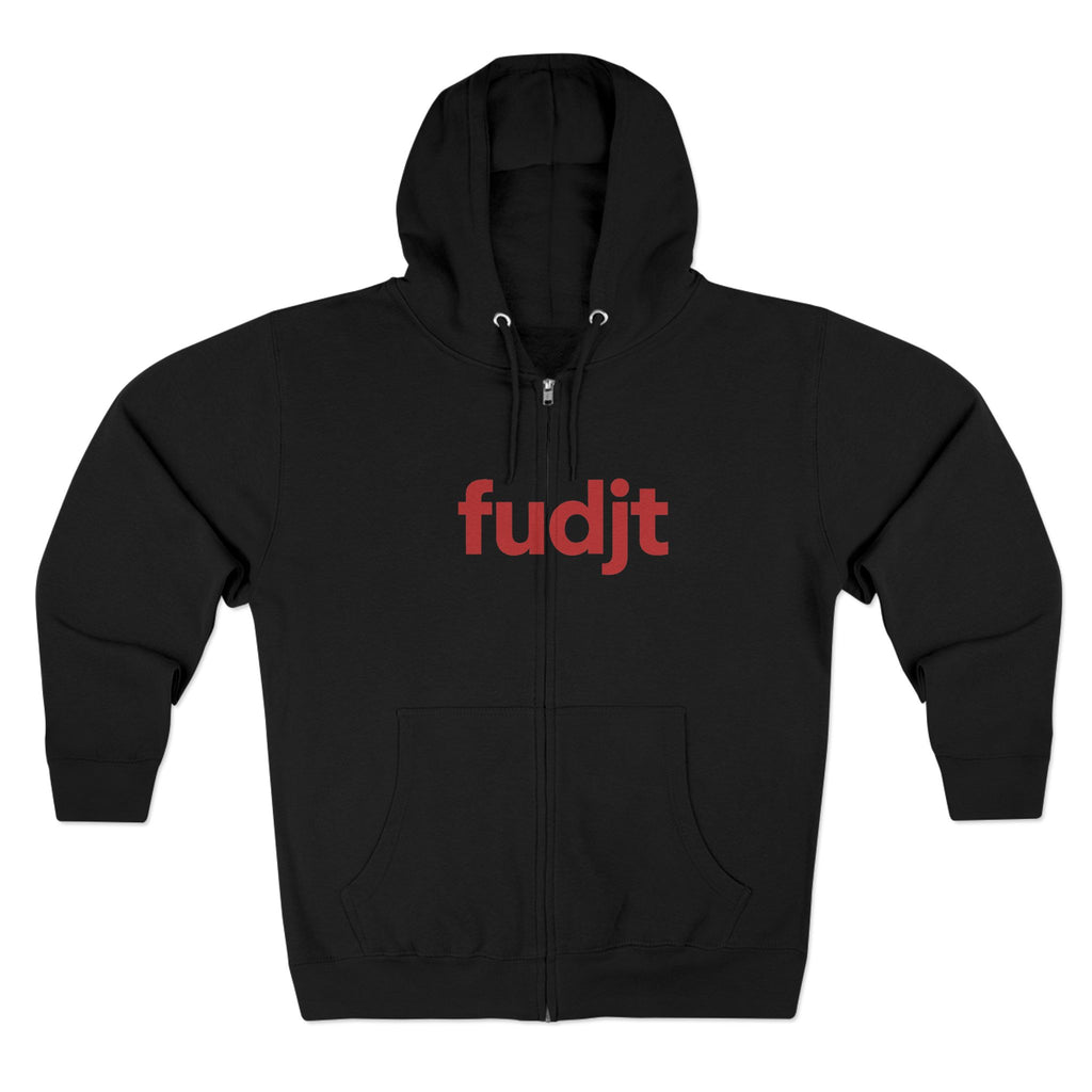 Zip Hoodie with Red fudjt Design | Cozy Everyday Comfort | 8 Colors