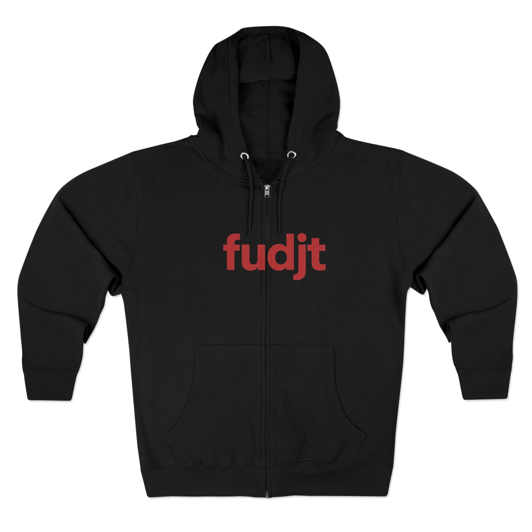 Zip Hoodie with Red fudjt Design | Cozy Everyday Comfort | 8 Colors