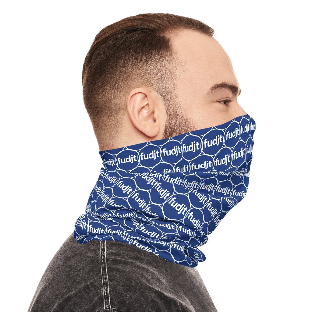 Dark Blue & White fudjt Unbroken Chain 1.25 Neck Gaiter