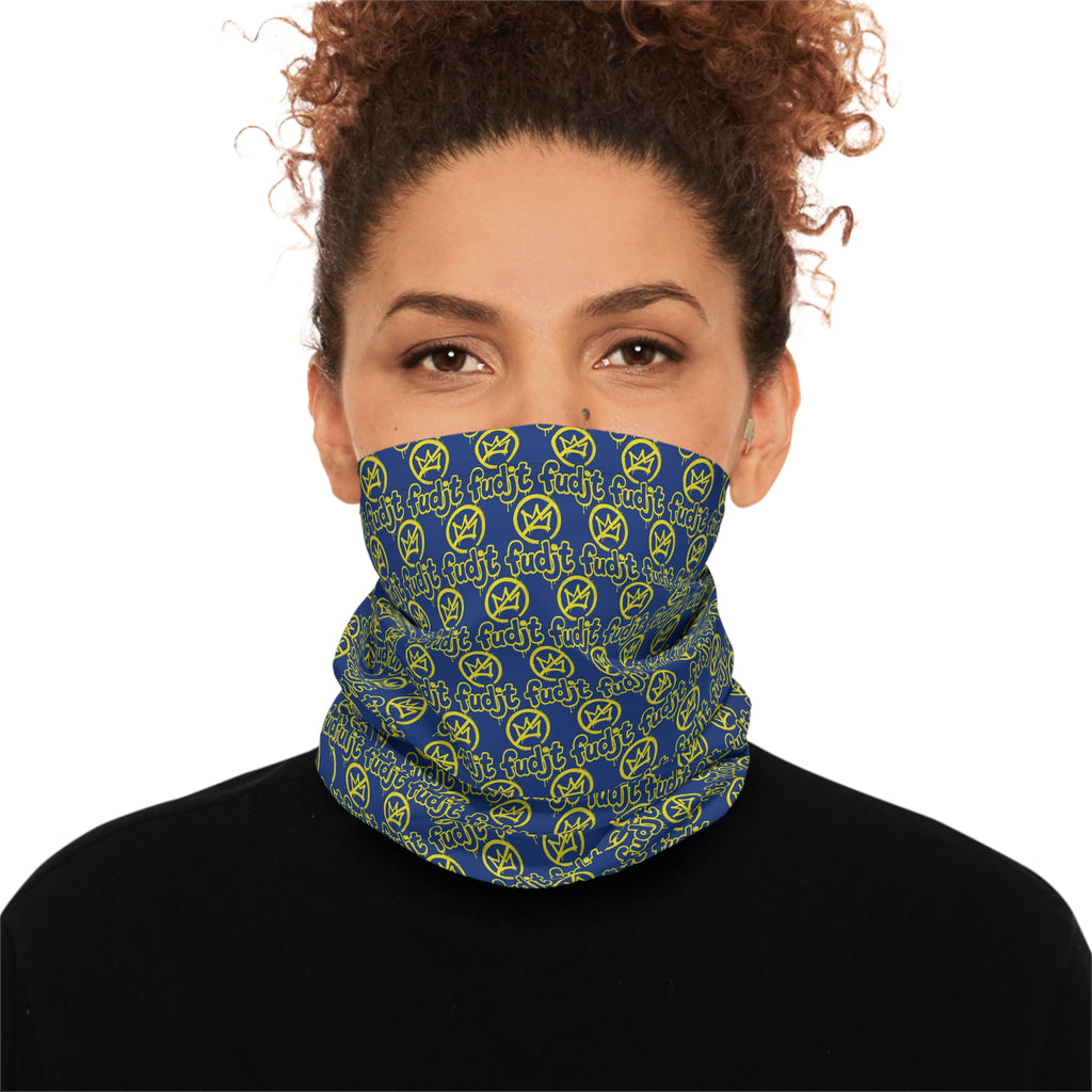 Dark Blue Golden fudjt No Kings 1.25 Neck Gaiter