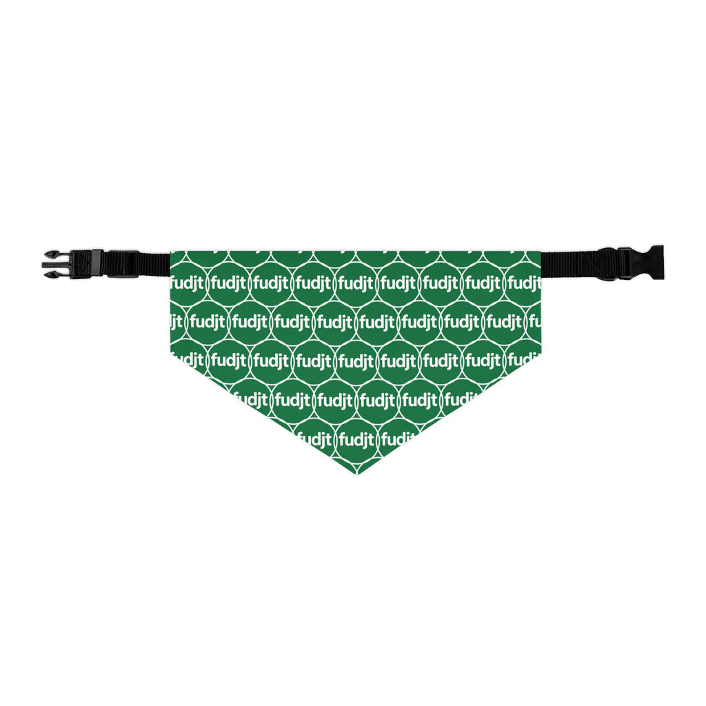 Dark Green fudjt Unbroken Chain 1.25  Bandana Collar for Dogs, Cats & More | 4 Sizes