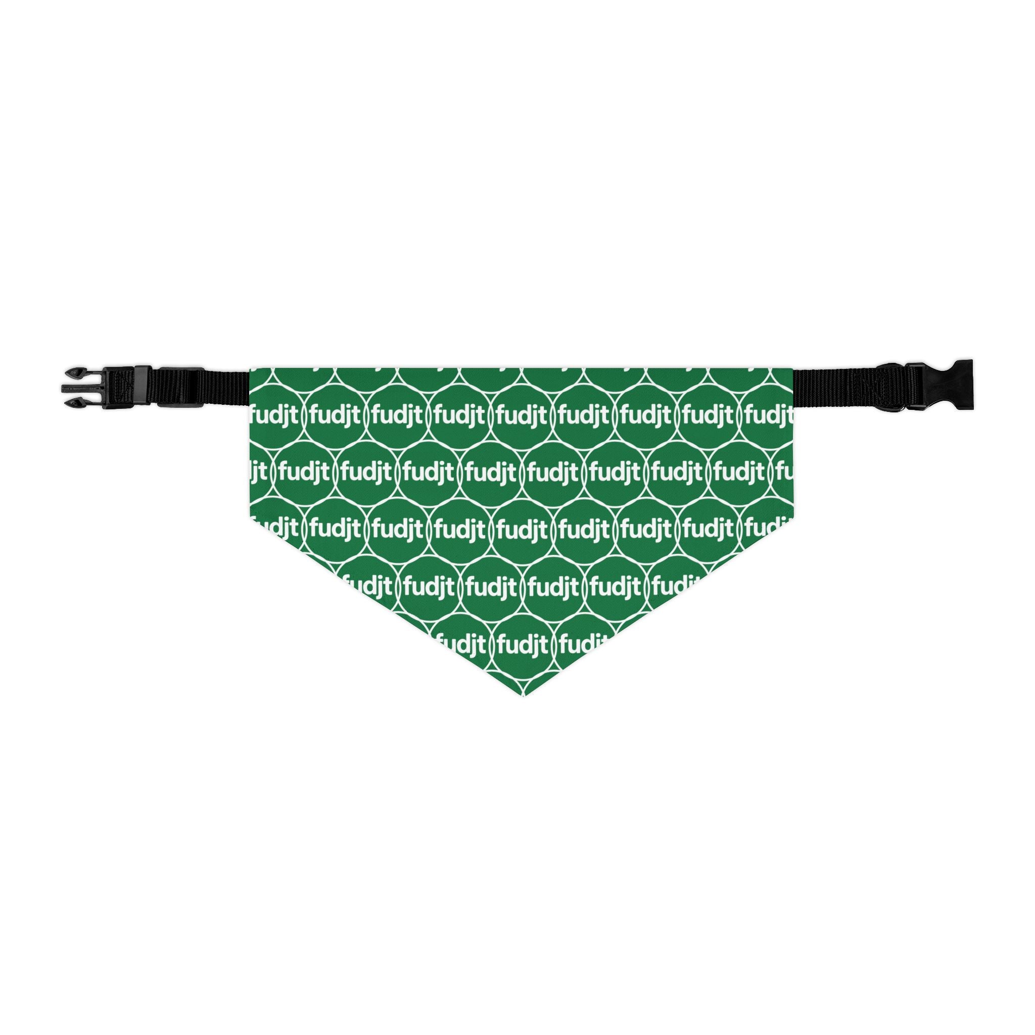 Dark Green fudjt Unbroken Chain 1.25  Bandana Collar for Dogs, Cats & More | 4 Sizes