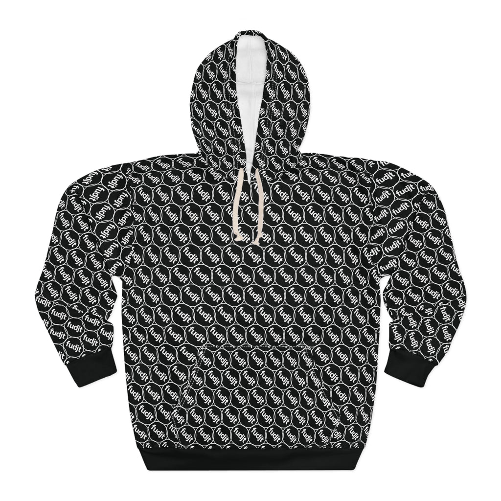 Black fudjt Unbroken Chain Hoodie | All Over 2.5-45 - FUDJT design - XS