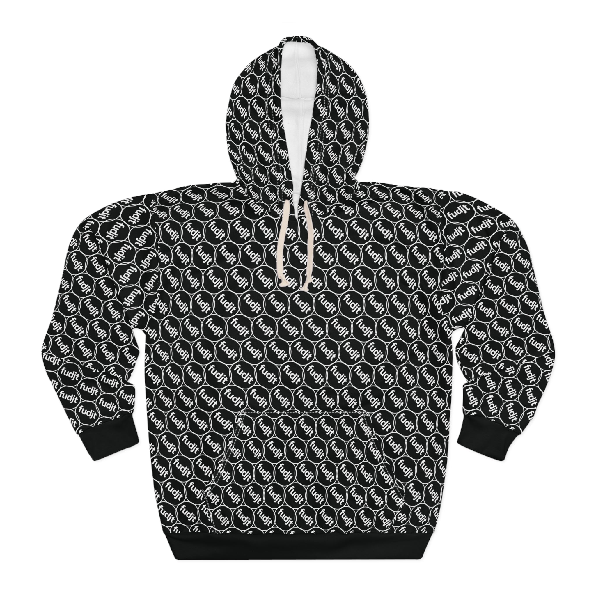 Black fudjt Unbroken Chain Hoodie | All Over 2.5-45 - FUDJT design - XS