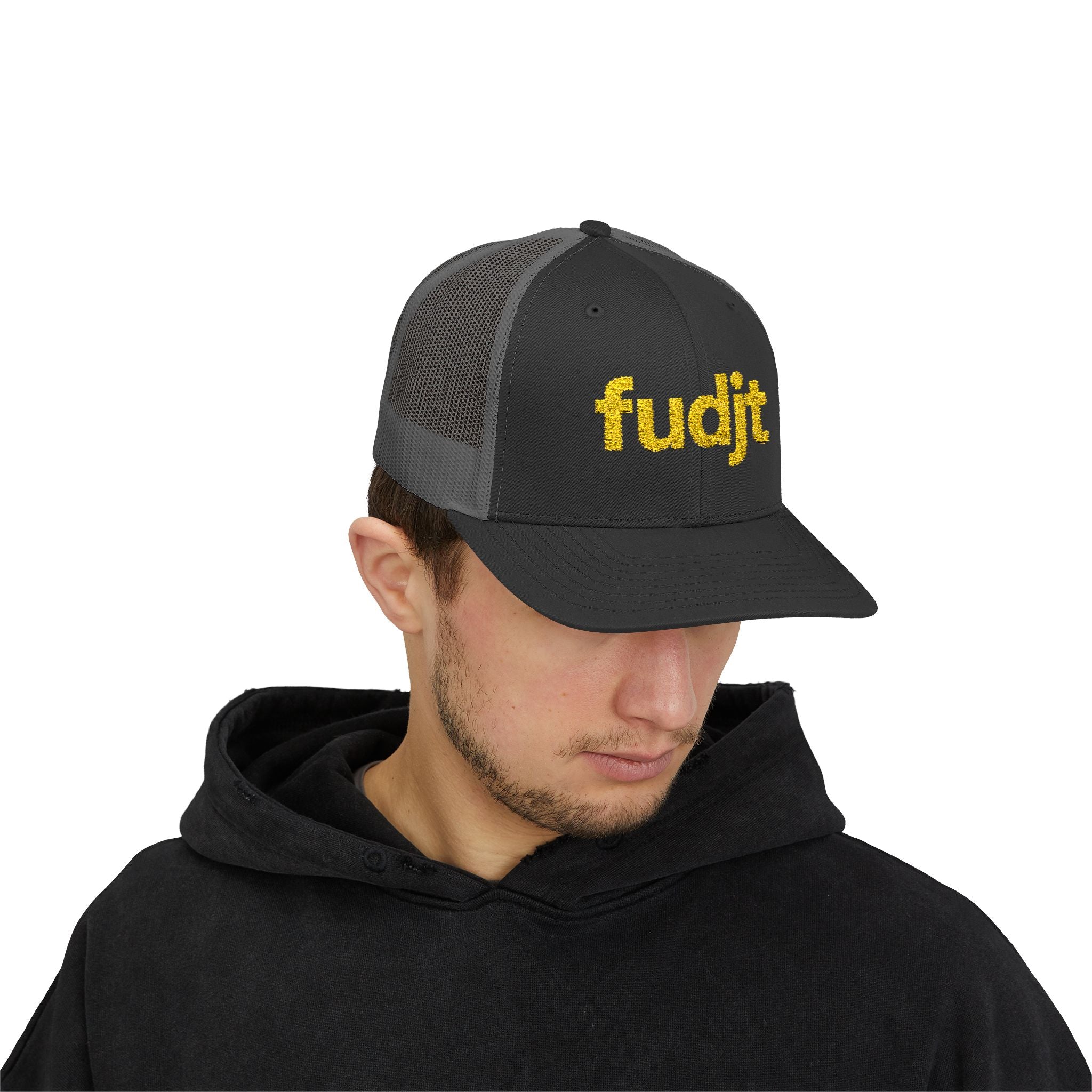 Gold fudjt logo Snapback Trucker Cap | 6 Colors