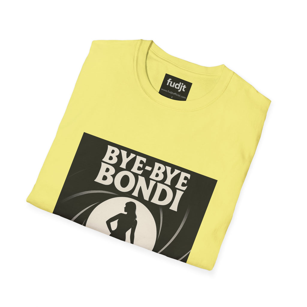 Bye-Bye Bondi | Black Smoke Screen Retro fudjt Tee | 15 Colors