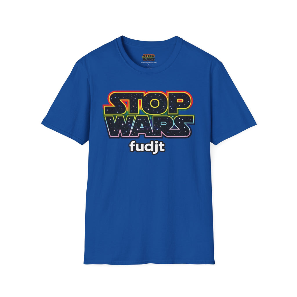 fudjt STOP WARS Everyday Tee - Retro Protest Graphic, White fudjt | 12 Colors