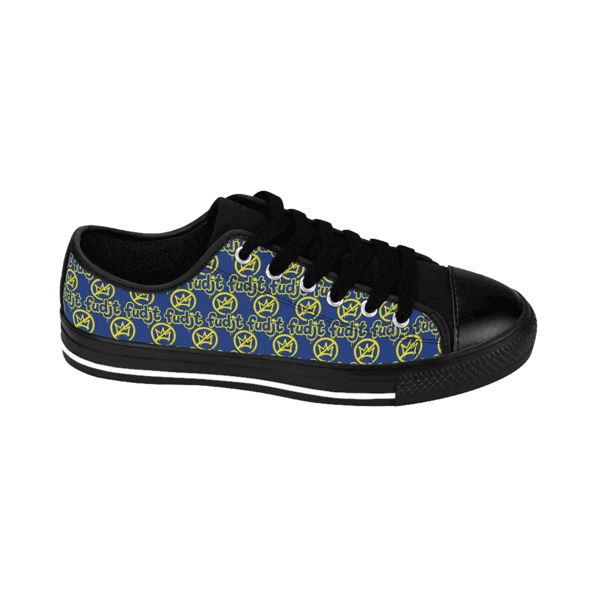 Dark Blue Golden fudjt No Kings Street Style Sneakers | Women & Girls All Over 1 Low Top