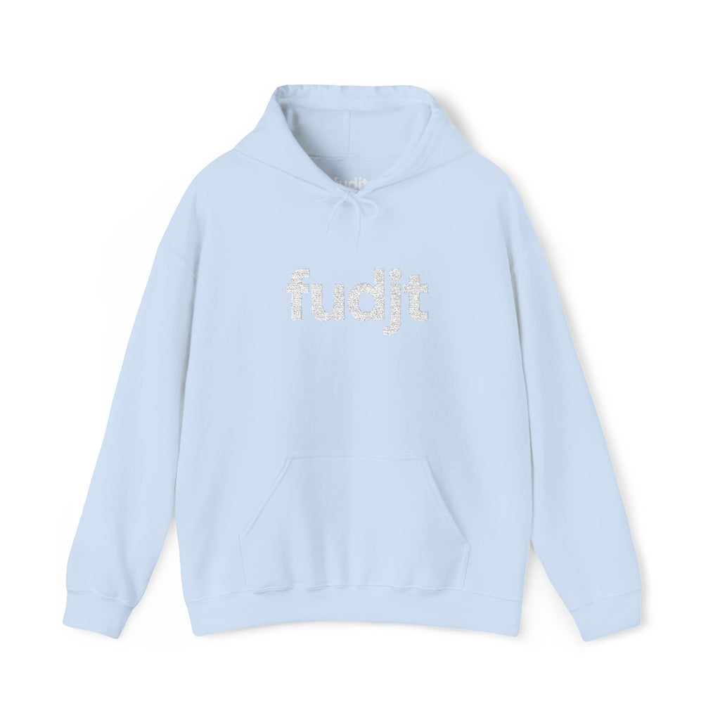 White fudjt Embroidered Heavy Blend Hooded Sweatshirt | 15 Colors | Stand For Something.