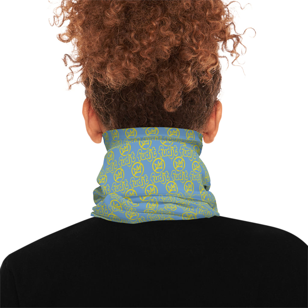 Light Blue Golden fudjt No Kings 1.25 Neck Gaiter
