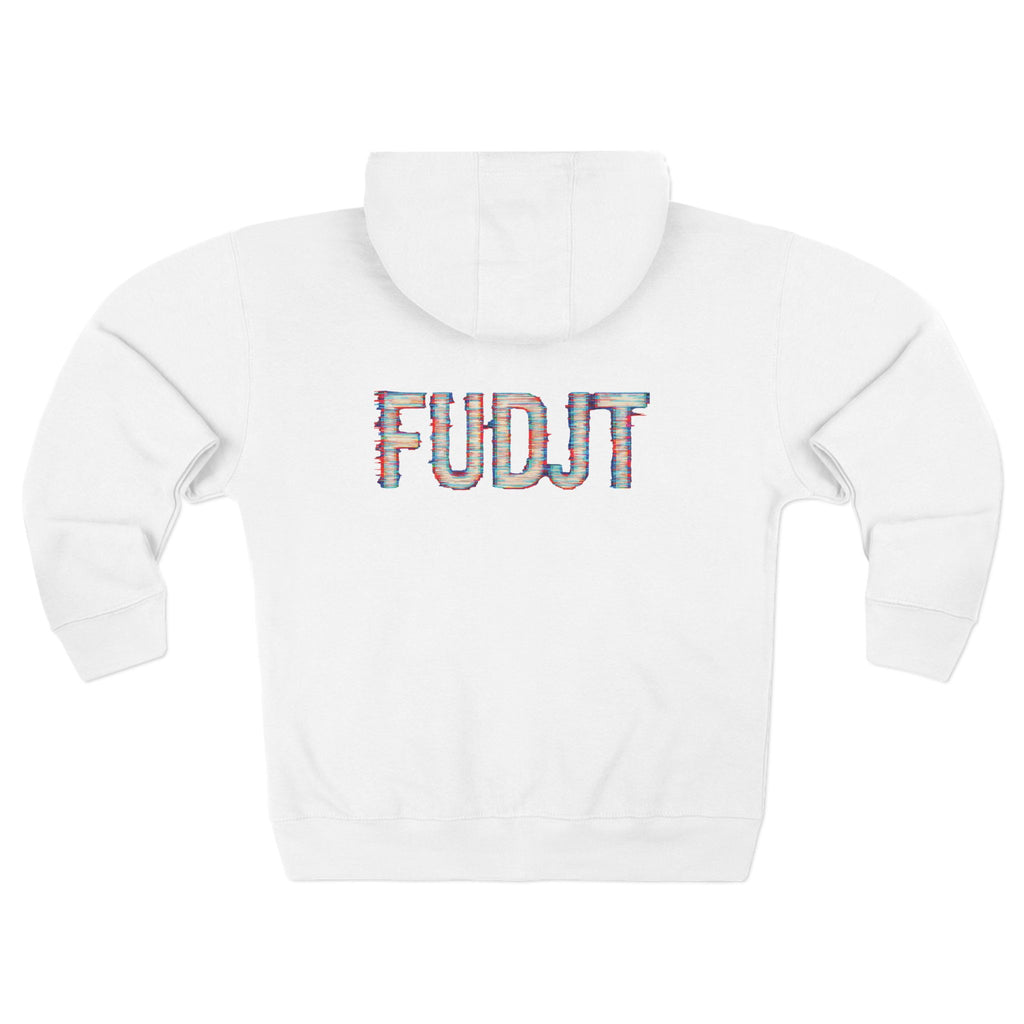 FUDJT Glitch Zip Hoodie | Bold Front & Backside | 7 Colors
