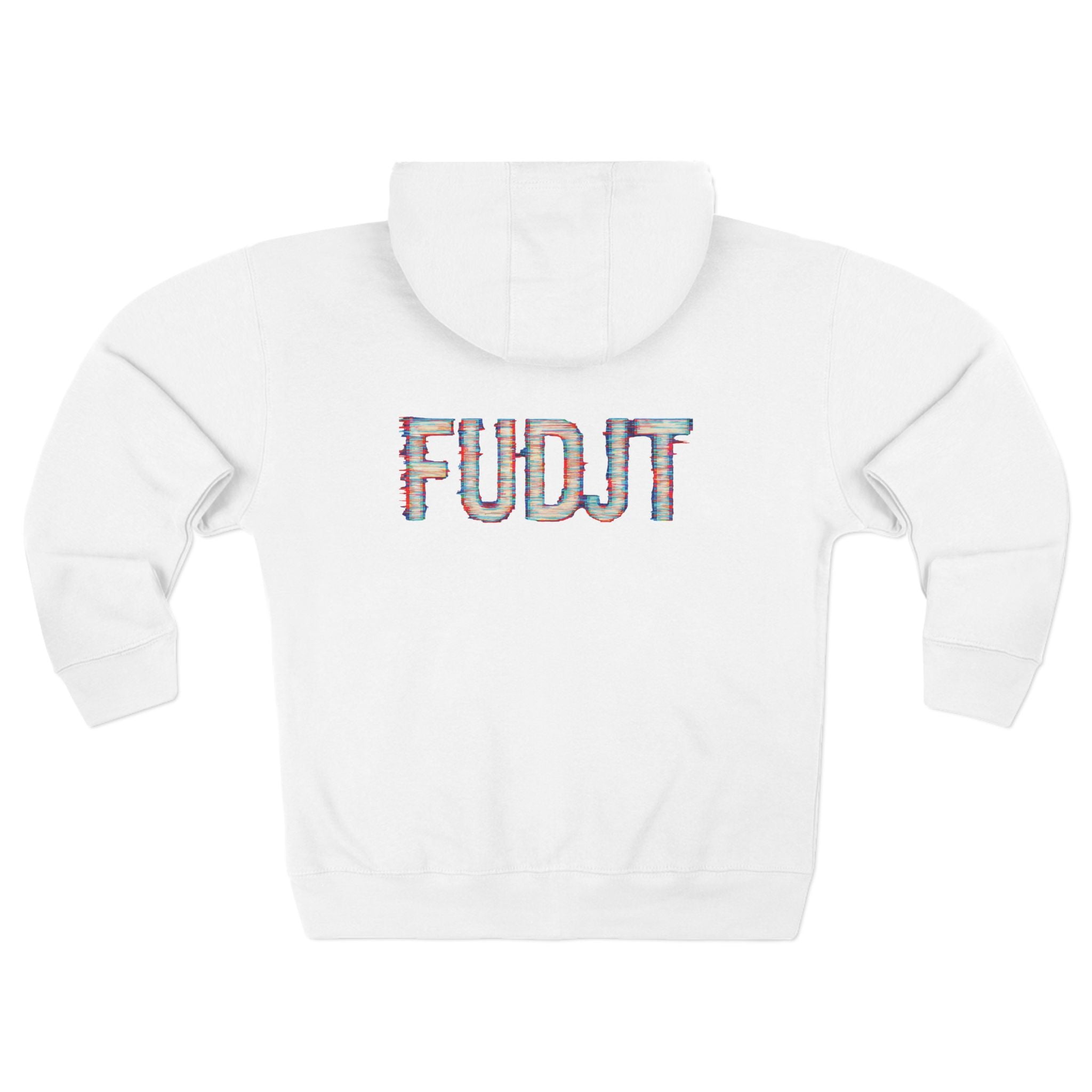 FUDJT Glitch Zip Hoodie | Bold Front & Backside | 7 Colors