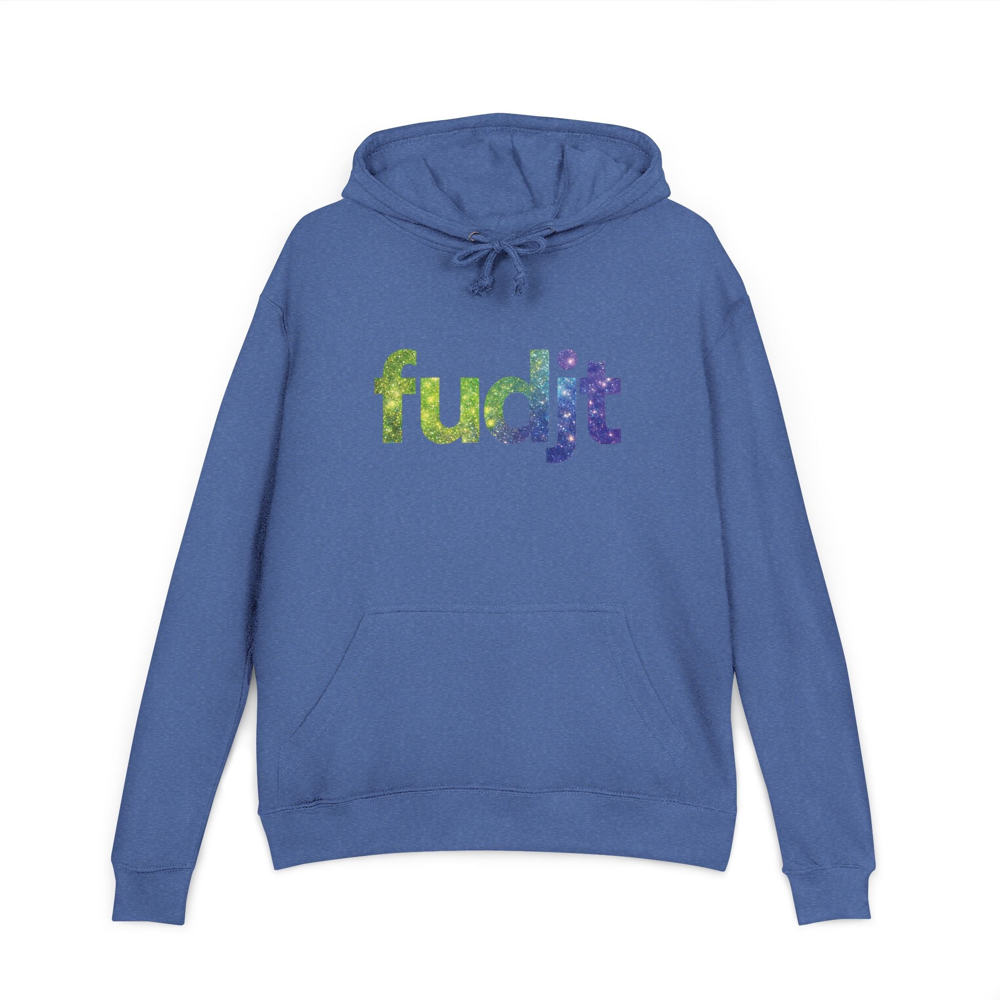 fudjt Galaxy French Terry Hoodie | Colorful Space Text | 6 Colors
