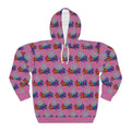 fudjt No Kings Clown Town Hoodie | All Over Light Pink 5