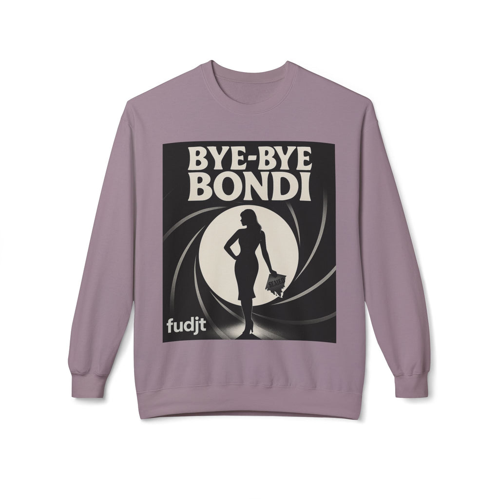 BYE-BYE BONDI | Black Smoke Screen Retro Fudjt Crewneck Sweatshirt | 14 Colors
