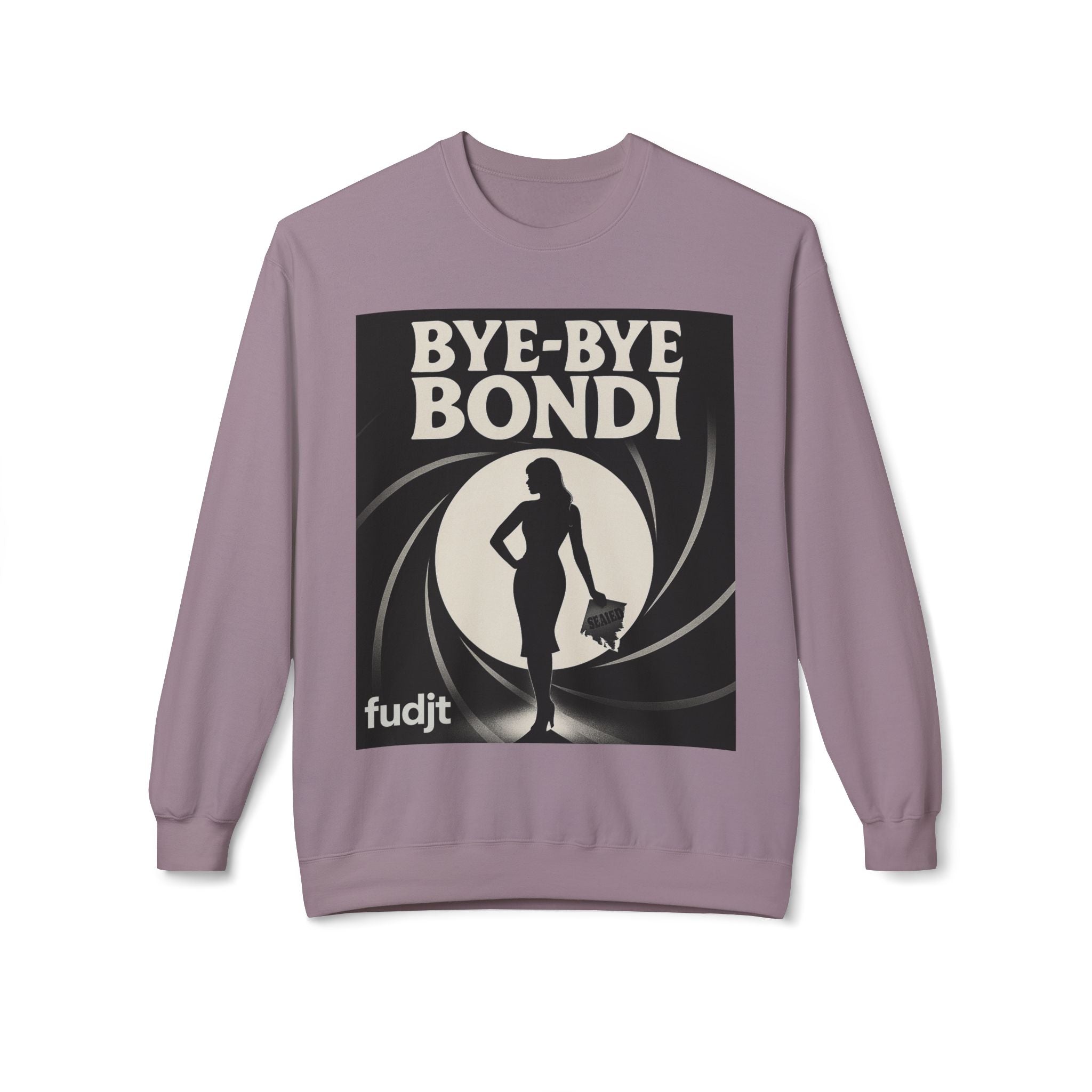 BYE-BYE BONDI | Black Smoke Screen Retro Fudjt Crewneck Sweatshirt | 14 Colors
