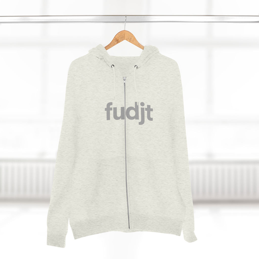 Zip Hoodie with Gray fudjt Design | Cozy Everyday Comfort | 8 Colors