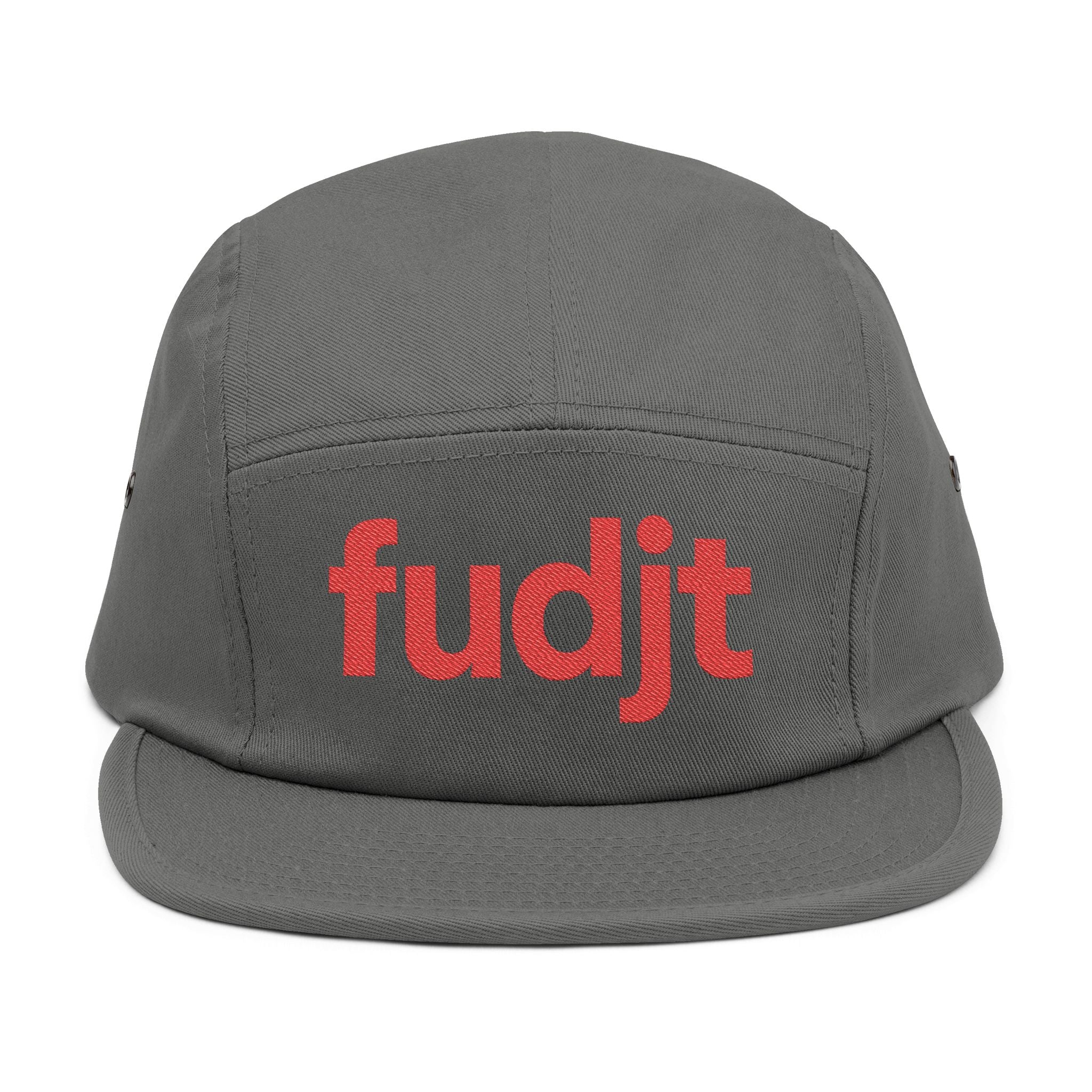 Embroidered 5 Panel Cap - Red fudjt Logo - 6 Colors