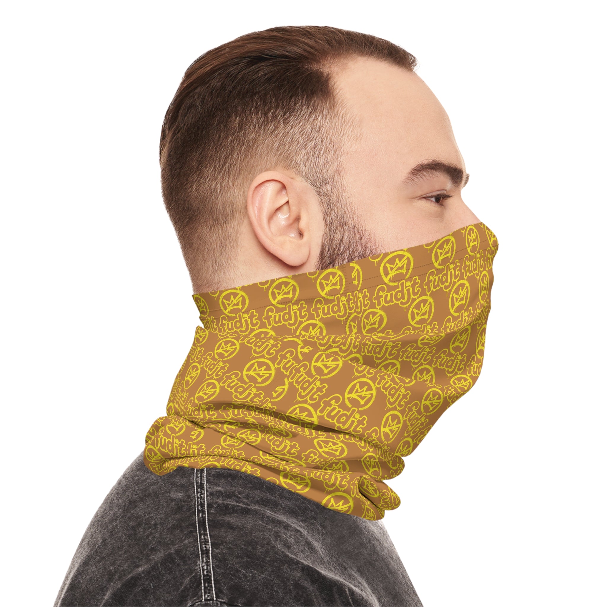 Light Brown Golden fudjt No Kings 1.25 Neck Gaiter