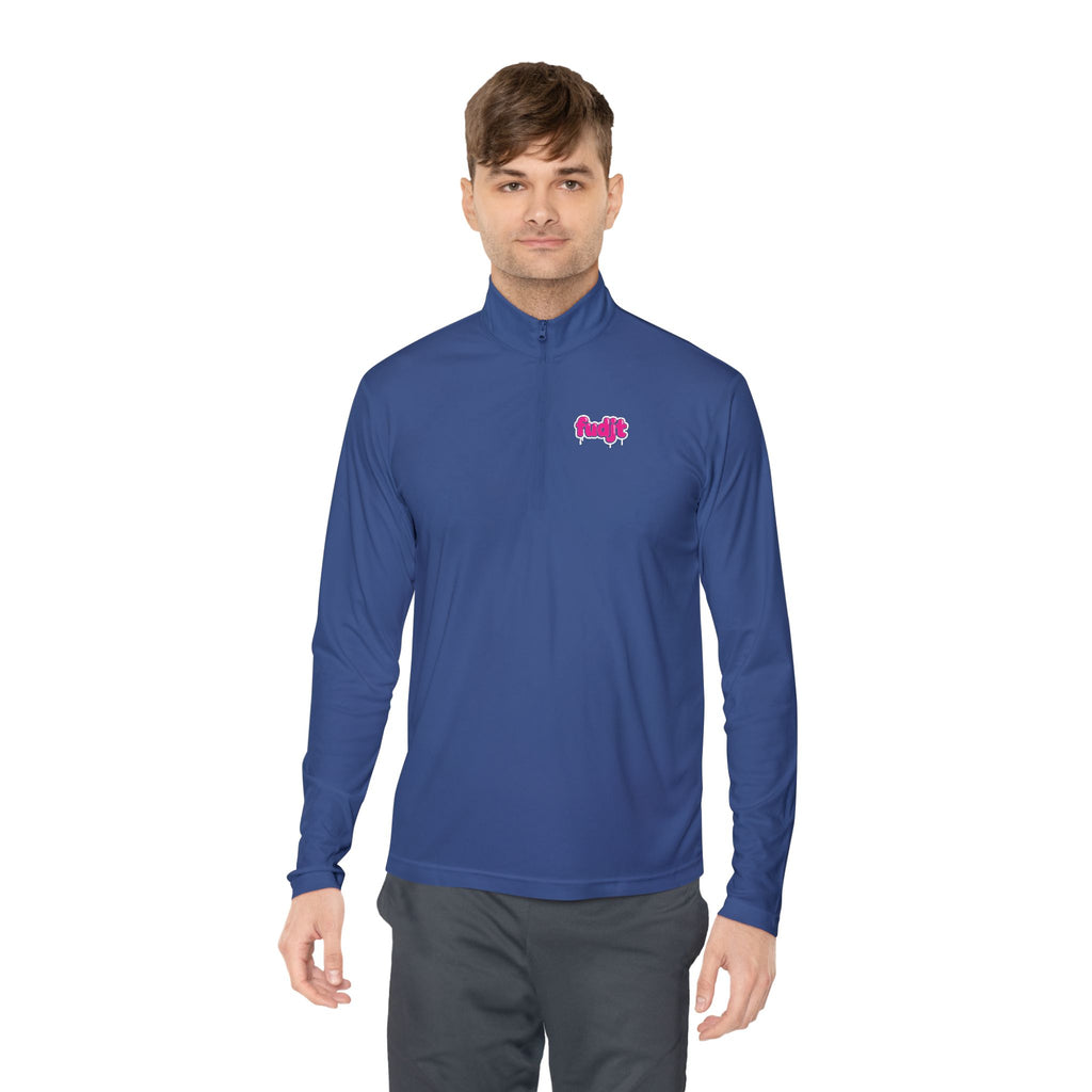 Quarter-Zip Performance Pullover | Pink Drip fudjt | Bold Backside | 7 Colors