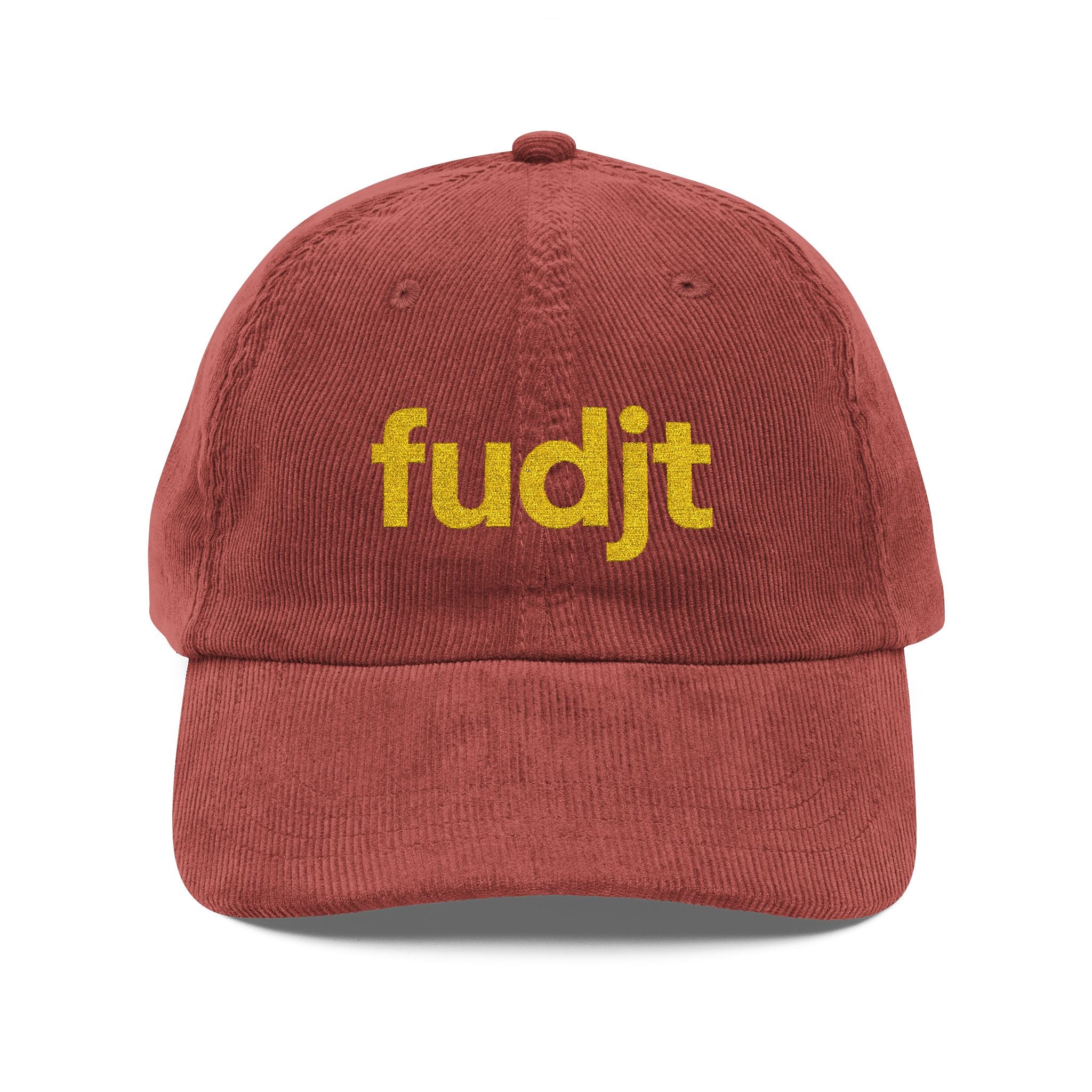 Vintage Corduroy Cap with Gold fudjt Embroidery | 3 Colors