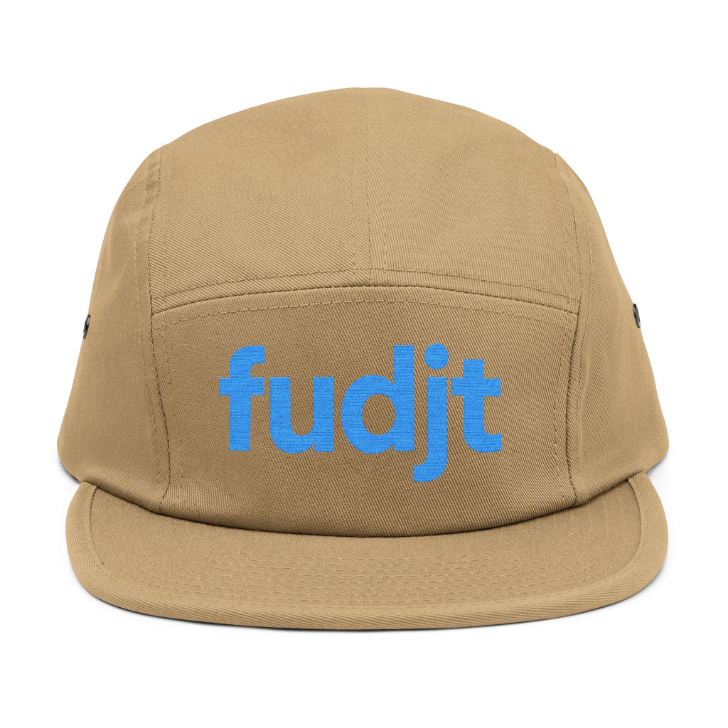 Embroidered 5 Panel Cap - Turquoise fudjt Logo - 6 Colors