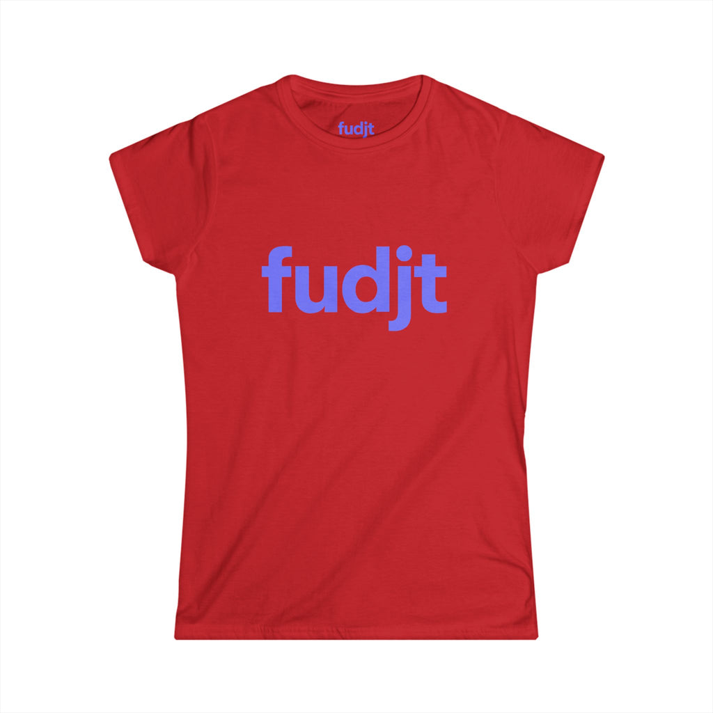 Women's Light Blue fudjt logo Comfy Stylie Tee | 12 Colors