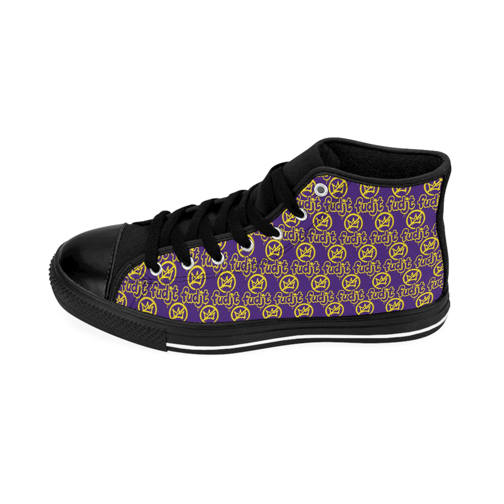Purple Golden fudjt No Kings Street Style Sneakers | Women & Girls 1 High Top
