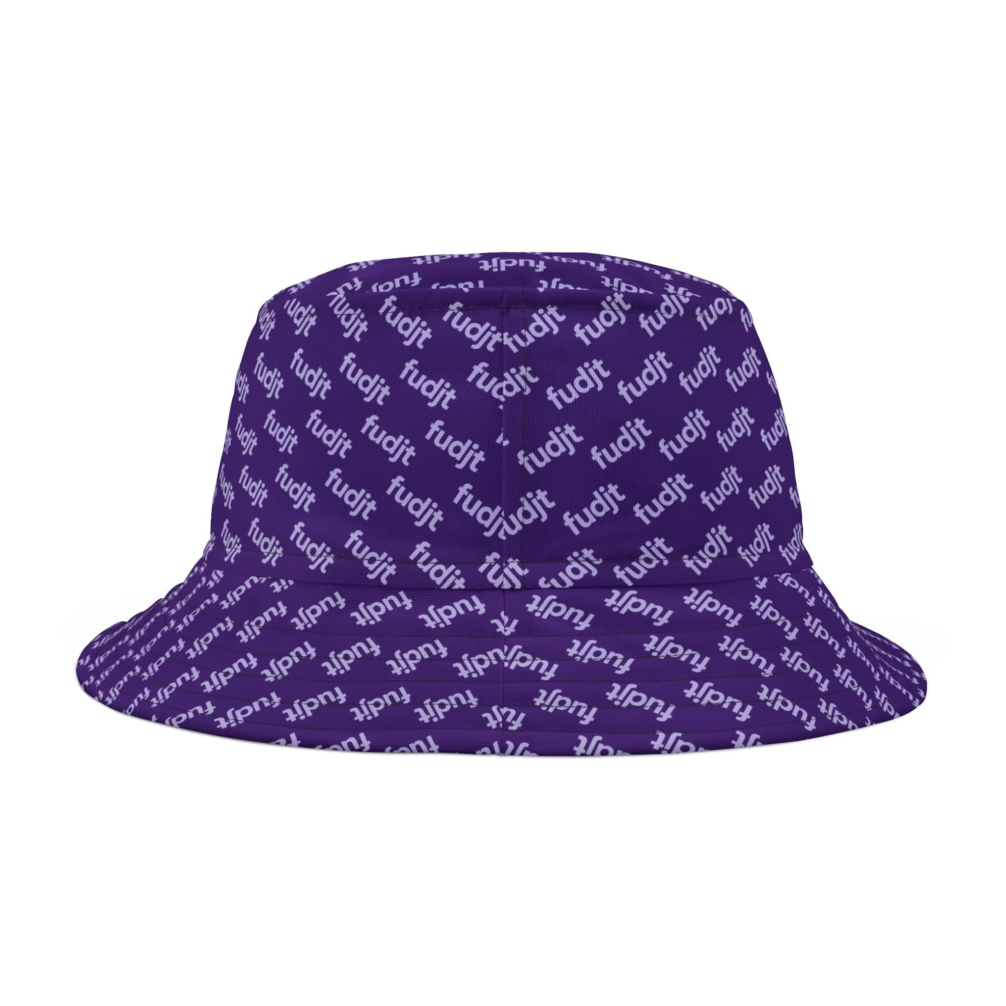 Trendy Lavender fudjt All Over on Purple Bucket Hat
