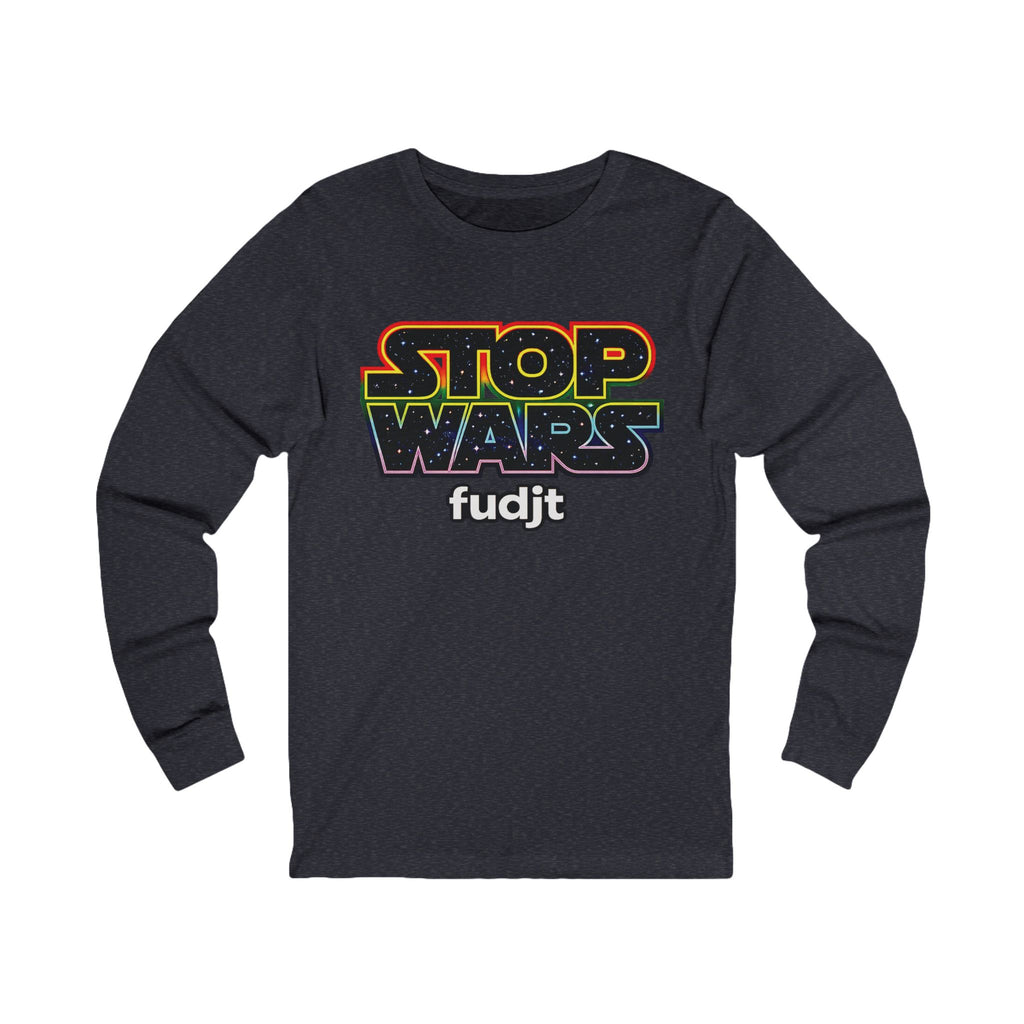fudjt Stop Wars Long Sleeve Tee | White fudjt | 13 Colors